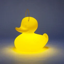 DUCK-DUCK S udendørs LED-designerlampe, gul