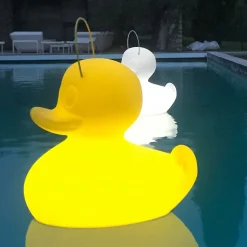 DUCK-DUCK S udendørs LED-designerlampe, gul