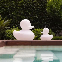 DUCK-DUCK S udendørs LED-designerlampe, hvid