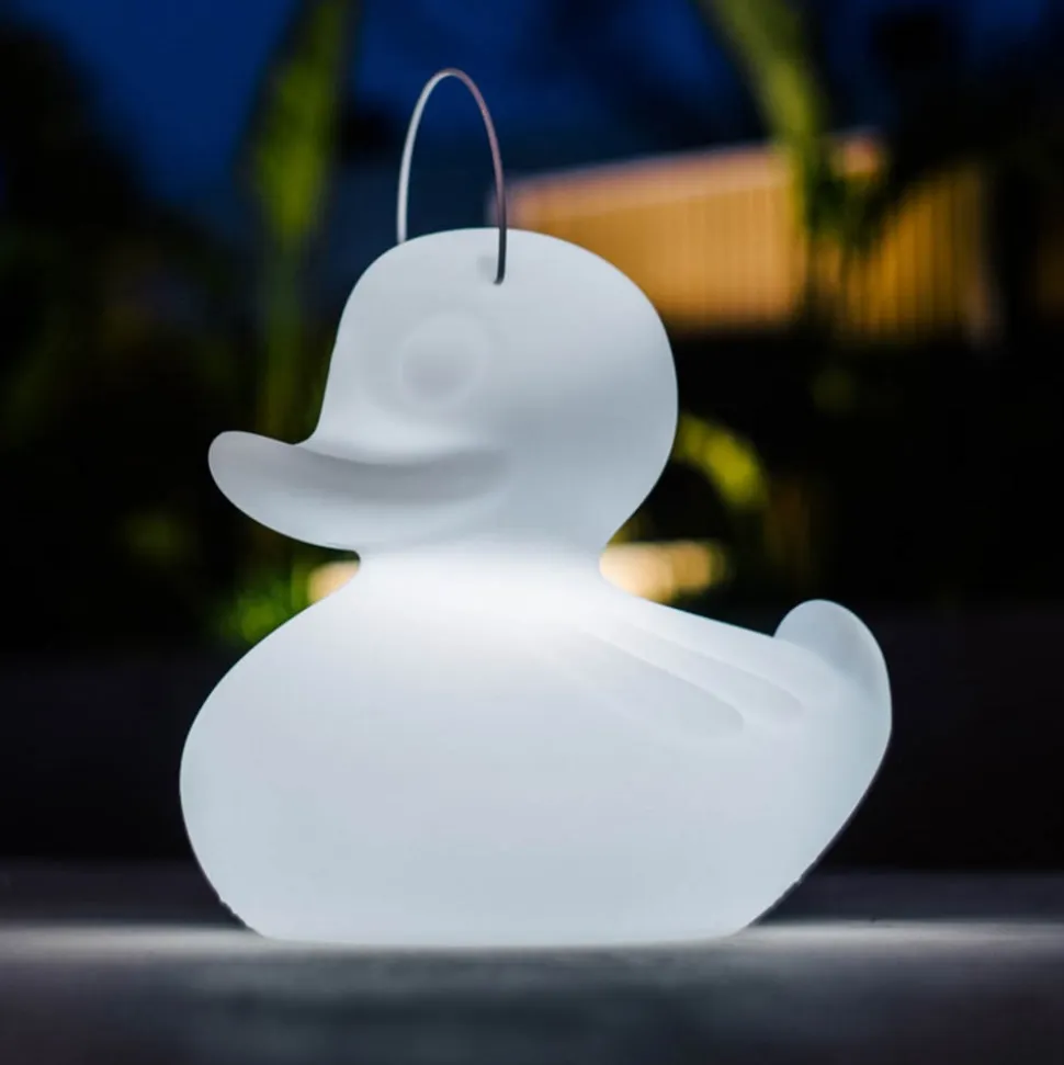 DUCK-DUCK XL udendørs LED-designerlampe, hvid