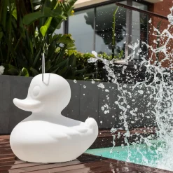 DUCK-DUCK XL udendørs LED-designerlampe, hvid