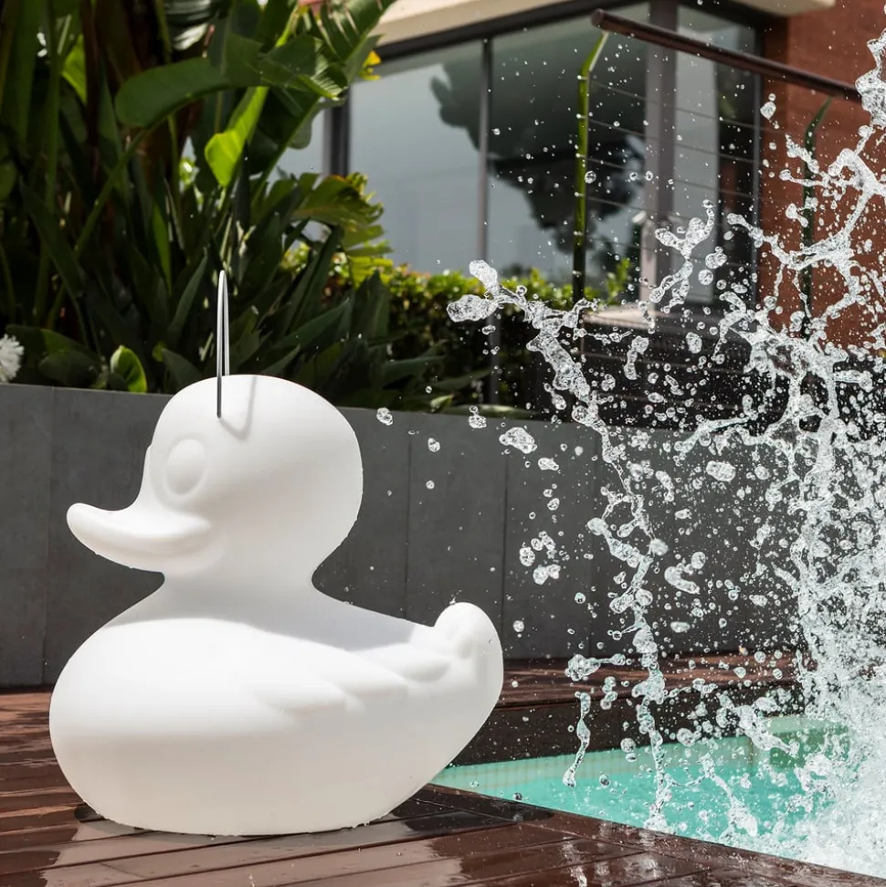 DUCK-DUCK XL udendørs LED-designerlampe, hvid