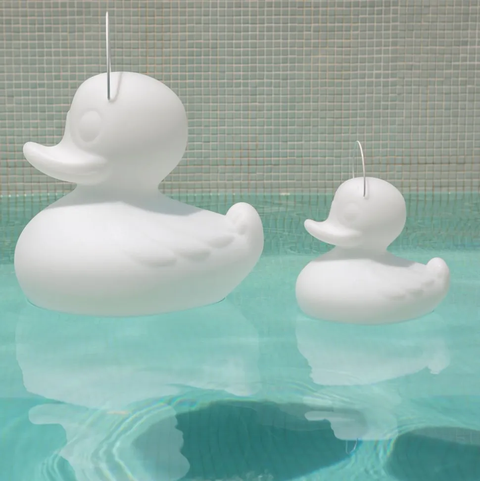 DUCK-DUCK XL udendørs LED-designerlampe, hvid