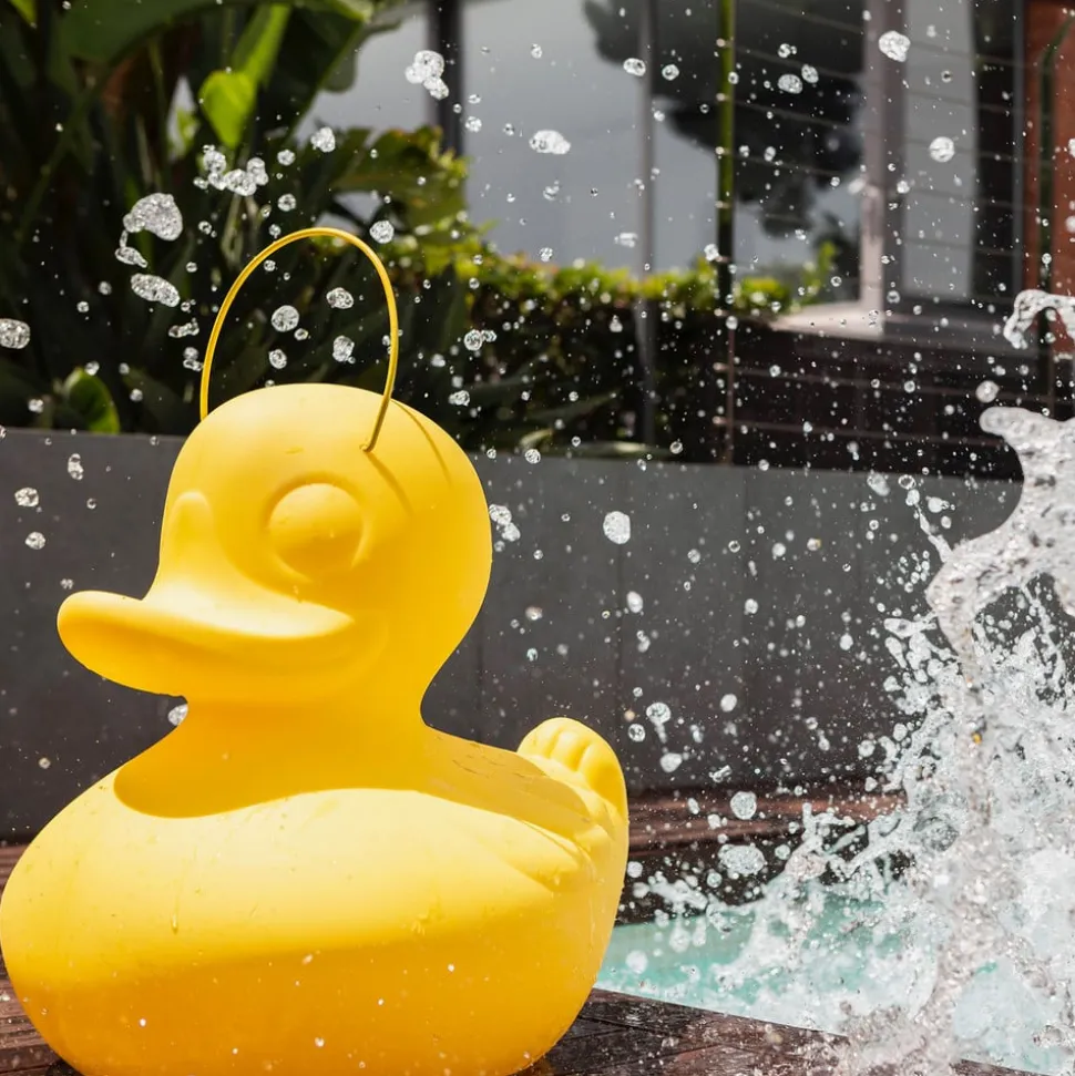 DUCK-DUCK XL udendørs LED-designerlampe, gul