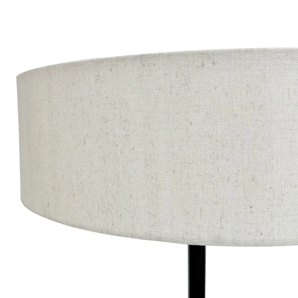 Dyberg Larsen gulvlampe Calix, sort/naturfarvet, 150 cm