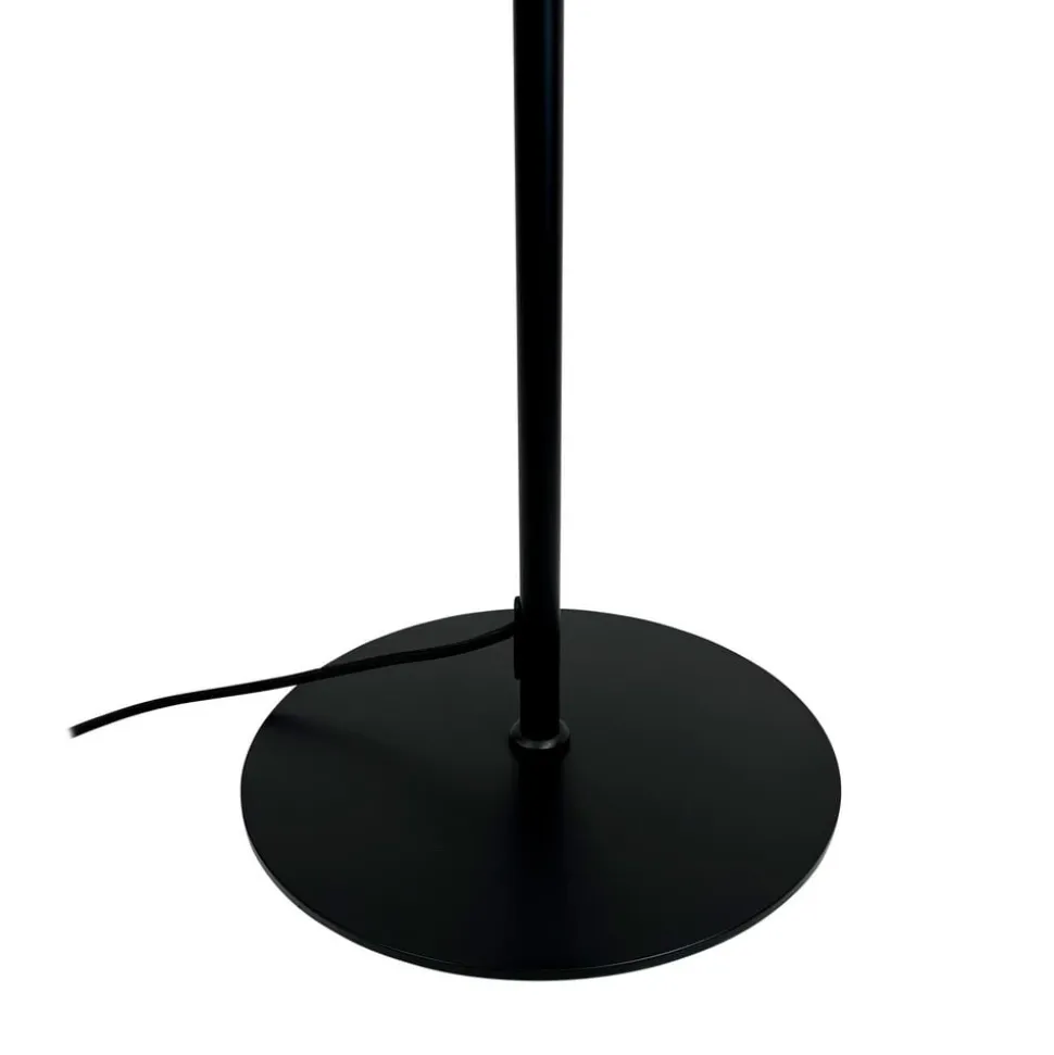 Dyberg Larsen gulvlampe Calix, sort/naturfarvet, 150 cm