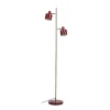 Dyberg Larsen Gulvlampe Ocean, mørkerød, 160 cm, 2 lyskilder.
