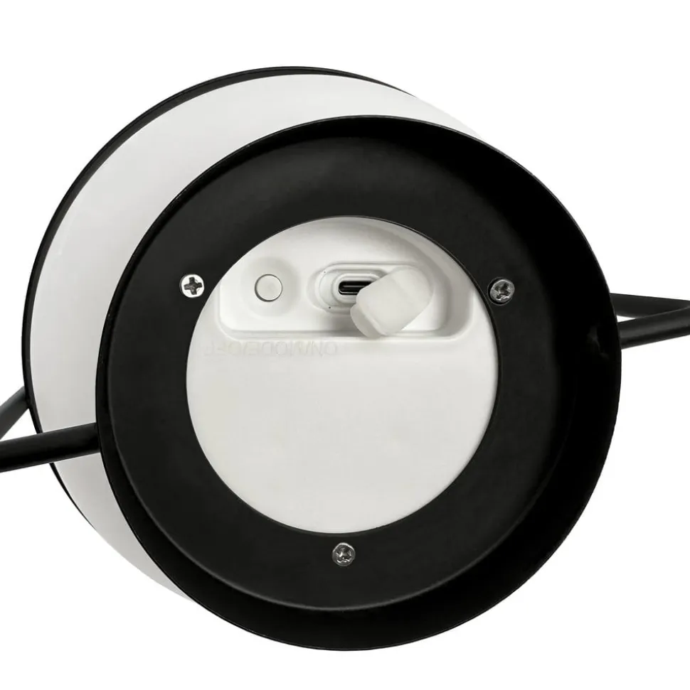 Dyberg Larsen LED-solcellelampe Summer, hvid/sort Højde 26 cm
