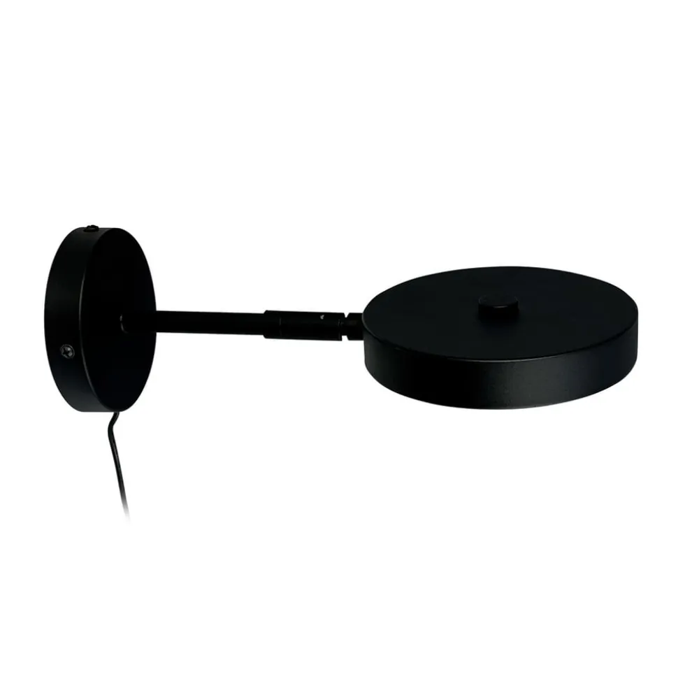 Dyberg Larsen LED-væglampe Starlight, sort, Ø 14 cm