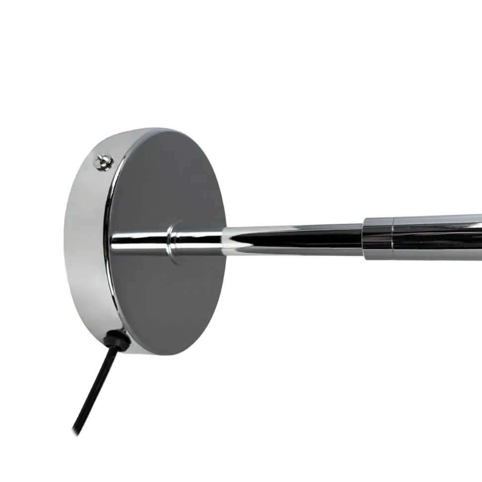 Dyberg Larsen LED-væglampe Starlight, krom Ø 14 cm dæmpbar