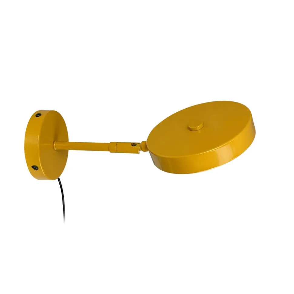 Dyberg Larsen LED-væglampe Starlight, gul, Ø 14 cm dæmpbar