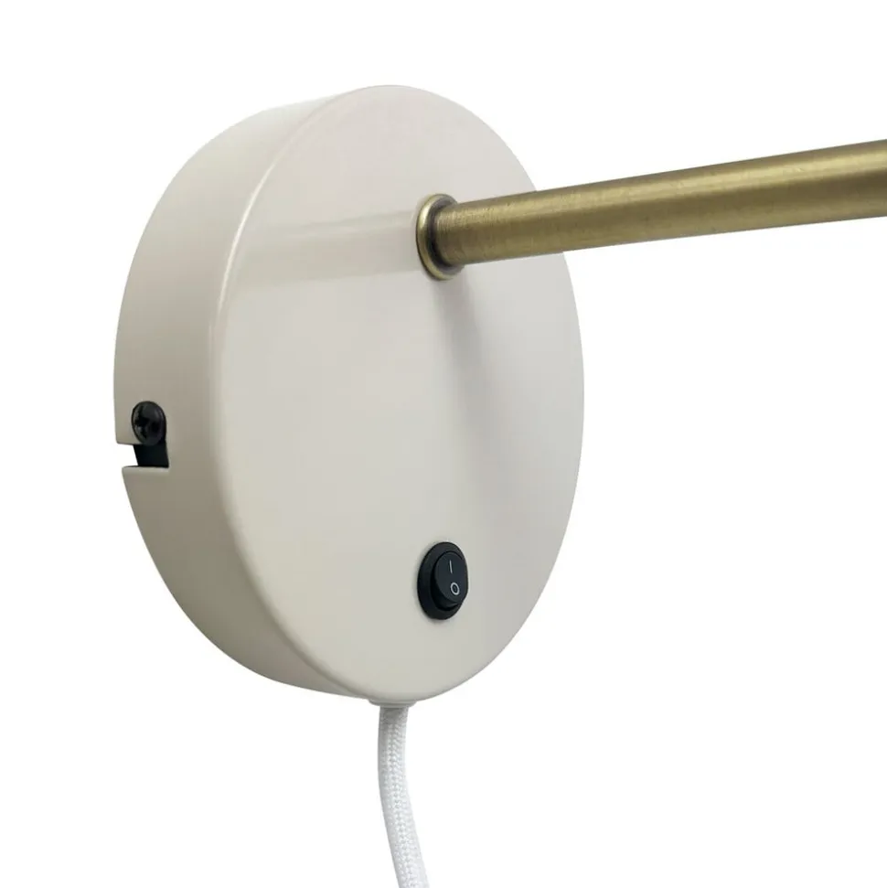 Dyberg Larsen Ocean væglampe, beige, Ø 11 cm, metal