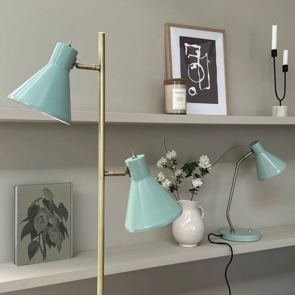 Dyberg Larsen Sleep gulvlampe, mintgrøn, højde 165 cm, stål
