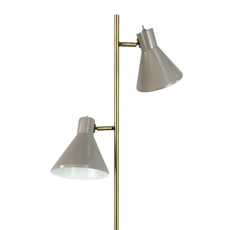 Dyberg Larsen Sleep gulvlampe, brun, højde 165 cm, stål
