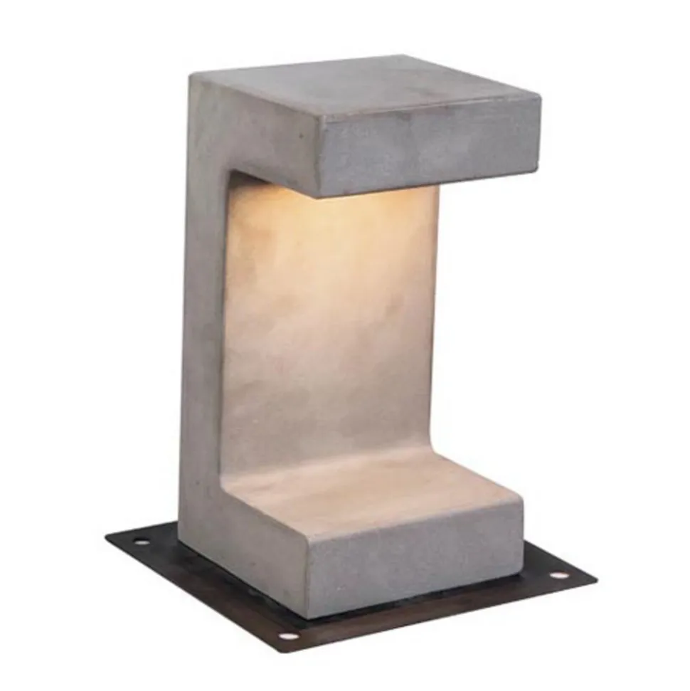 E191 LED-sokkellampe af beton, højde 30 cm