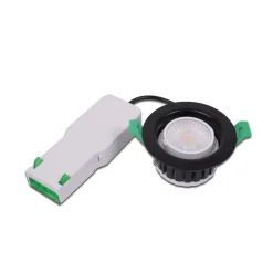 Eco R 68 LED indbygningsspot, hvid, Ø 9 cm, metal, IP65, CCT