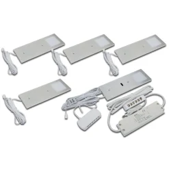 Eco-Pad F LED-underskabsbelysning, 5, 3.000 K, alu