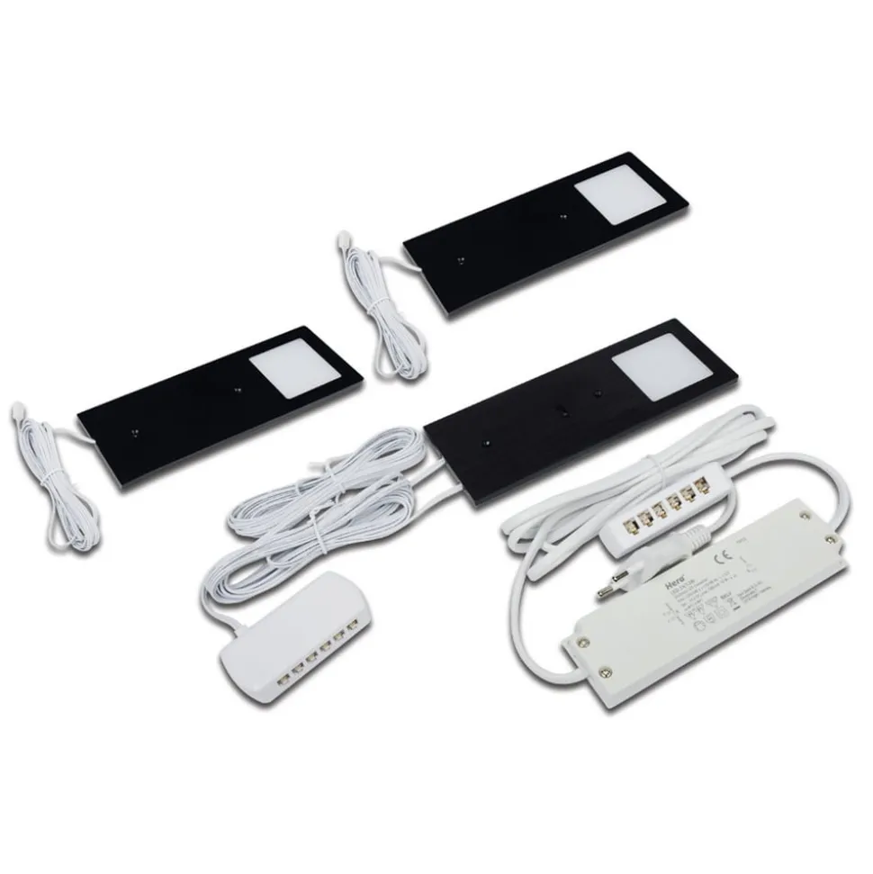Eco-Pad F LED-underskabsbelysning, 3, 4.000 K sort