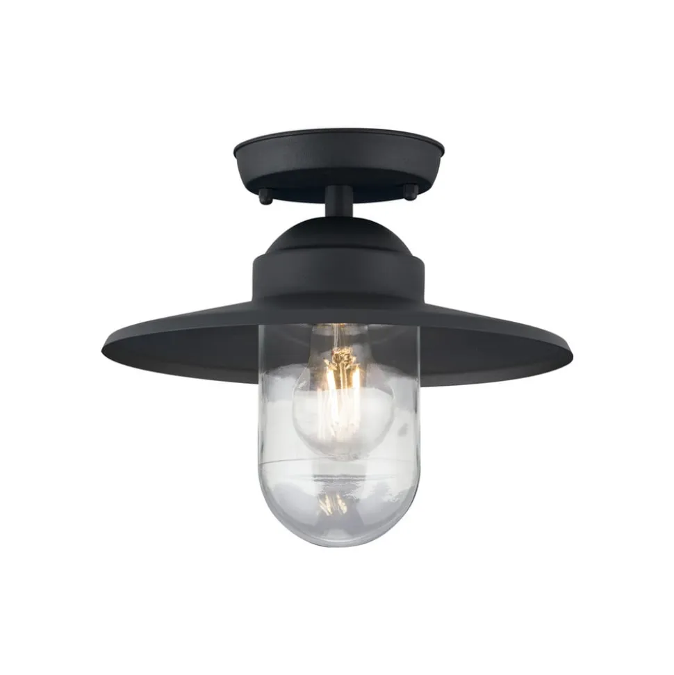 Edward udendørs loftlampe, antracit, Ø 27,5 cm, aluminium
