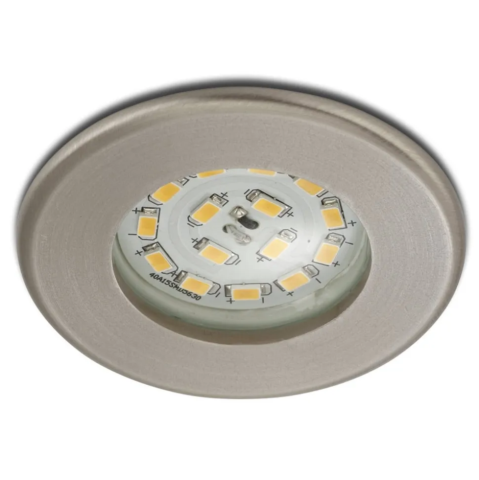 Effektivt Nikas IP44 LED-indbygningsspot, nikkel
