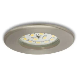Effektivt Nikas IP44 LED-indbygningsspot, nikkel