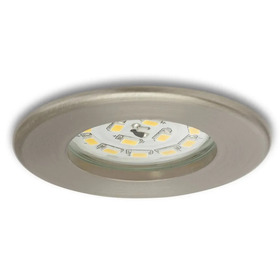 Effektivt Nikas IP44 LED-indbygningsspot, nikkel