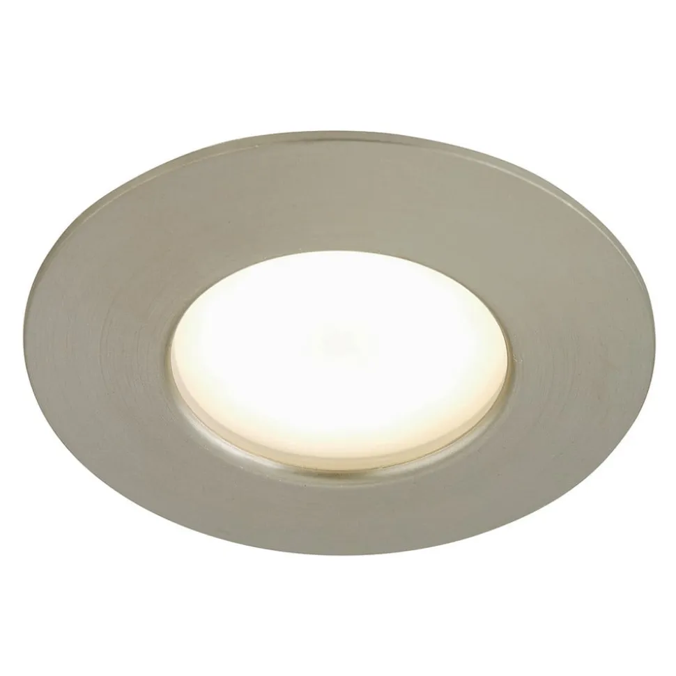Effektivt Nikas IP44 LED-indbygningsspot, nikkel