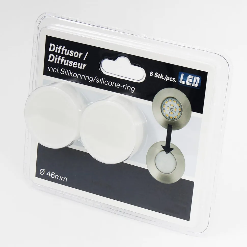 Effektivt Nikas IP44 LED-indbygningsspot, krom