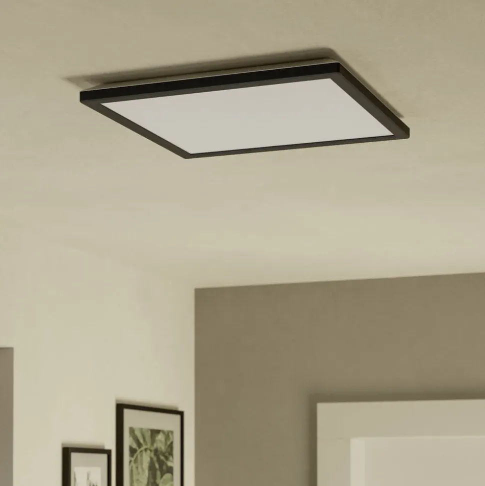 EGLO connect LED-loftlampe Rovito-Z, sort, 39 x 39 cm