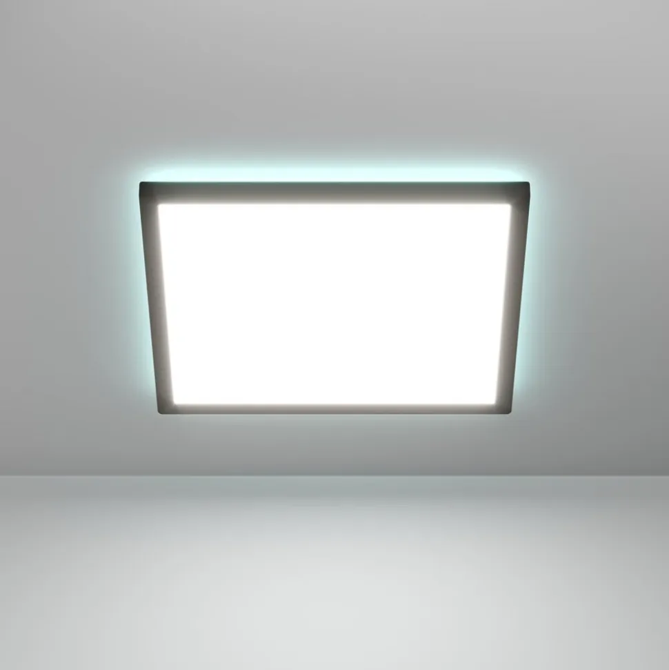 EGLO connect LED-loftlampe Rovito-Z, sort, 39 x 39 cm