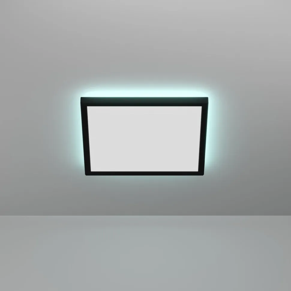 EGLO connect LED-loftlampe Rovito-Z, sort, 29 x 29 cm