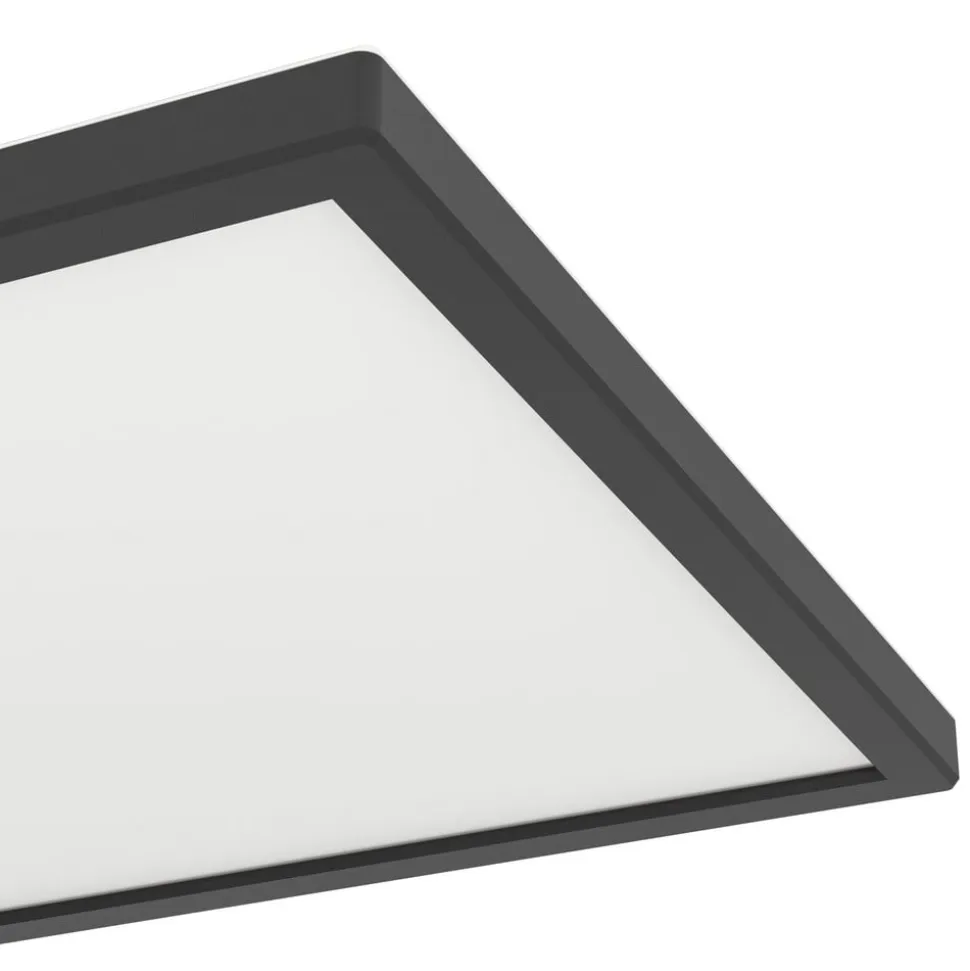 EGLO connect LED-loftlampe Rovito-Z, sort, 29 x 29 cm