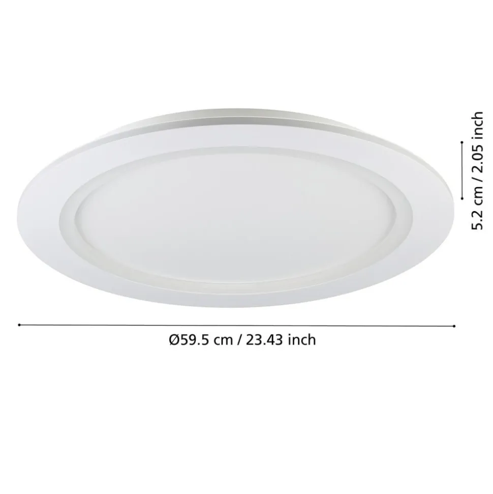 EGLO connect LED-loftlampe Padrogiano-Z, Ø 60 cm, hvid