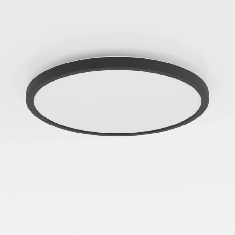 EGLO connect LED-loftlampe Rovito-Z, sort, Ø 30 cm