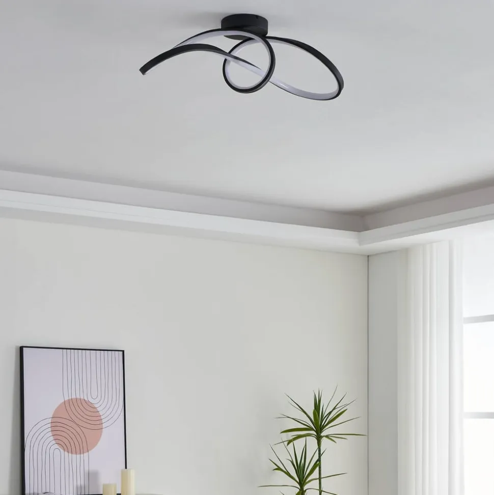 EGLO connect LED-loftlampe Calarossa-Z, sort, aluminium