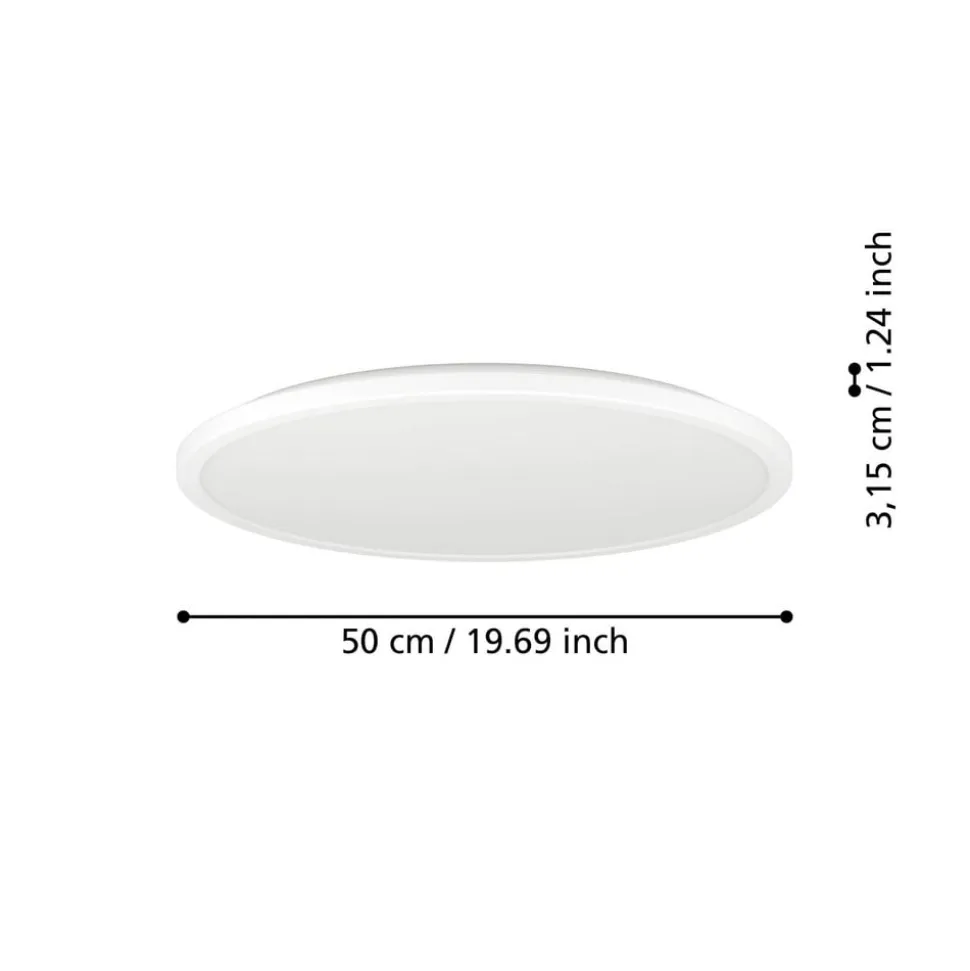 EGLO connect LED-loftlampe Rovito-Z, hvid, Ø 50 cm