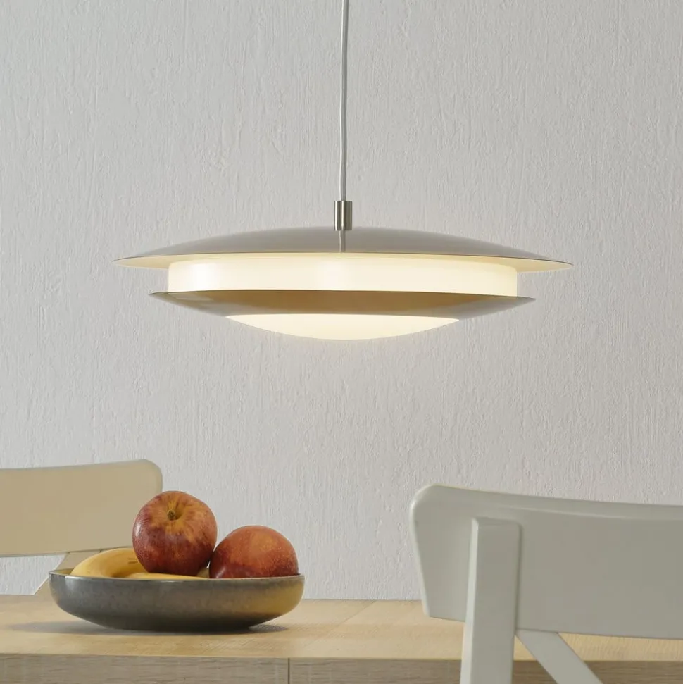 EGLO connect Moneva-C LED-hængelampe nikkel Ø 40,5