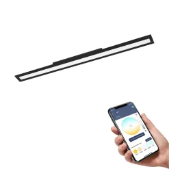 EGLO connect Salobrena-Z LED-loftslampe, 120x10 cm, sort