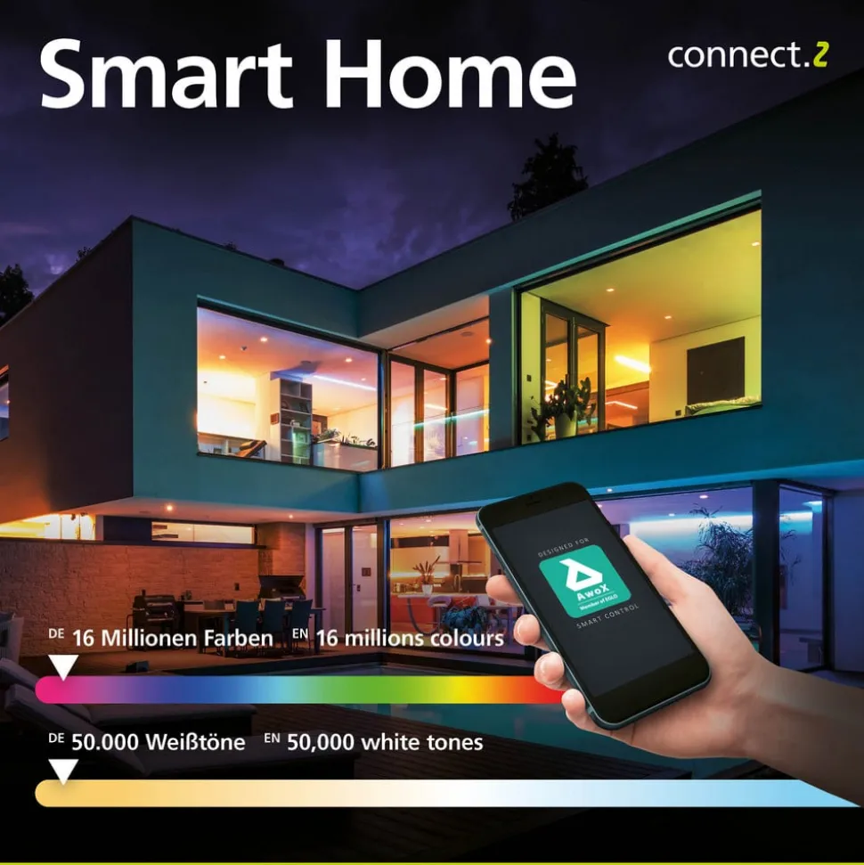 EGLO connect Salobrena-Z LED-loftslampe, 120x10 cm, sort
