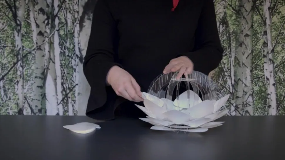 Ekstravagant designet pendellampe Silvia mini hvid