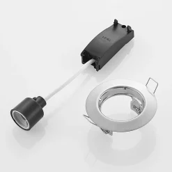ELC Dakarra indbygnings-downlight, 10, GU10 nikkel