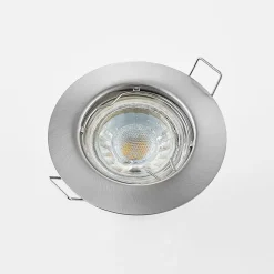 ELC Dakarra indbygnings-downlight, 10, GU10 nikkel