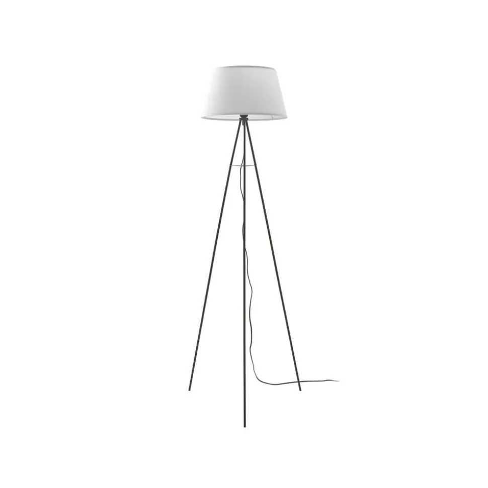 ELC Elsika gulvlampe, stofskærm, hvid