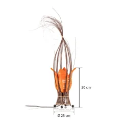 Elena bordlampe med stofskærm, orange