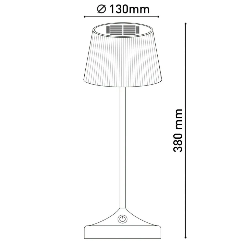 Emmi LED-bordlampe, solcelle, CCT, opladelig, hvid