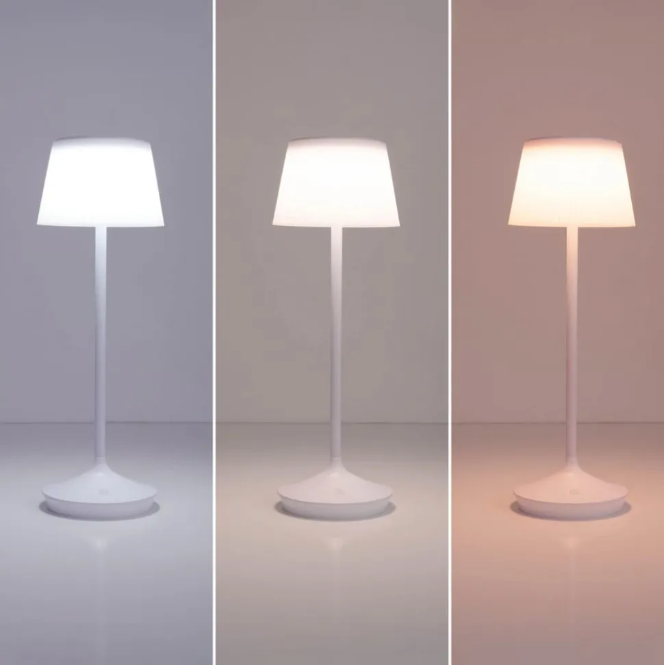 Emmi LED-bordlampe, solcelle, CCT, opladelig, hvid