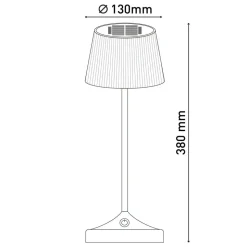 Emmi LED-bordlampe, solcelle, CCT, opladelig, sort