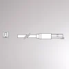 Endetilkobling til Volare-skinne Kabel 2m hvid