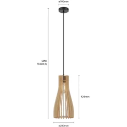 Envostar Furn pendel, birkekrydsfiner, 1fl