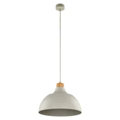 Envostar Kaitt hængelampe, beige, Ø 34 cm, trædetaljer